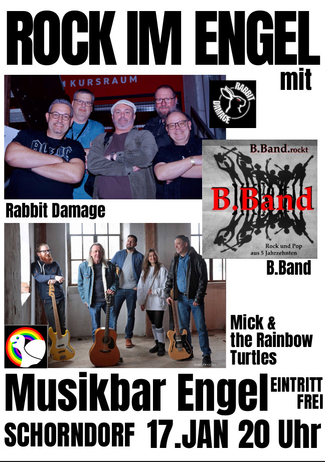 Mick & the Rainbow Turtels / B. Band / Rabbit Damage